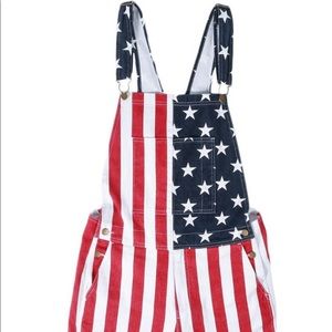 American flag overalls